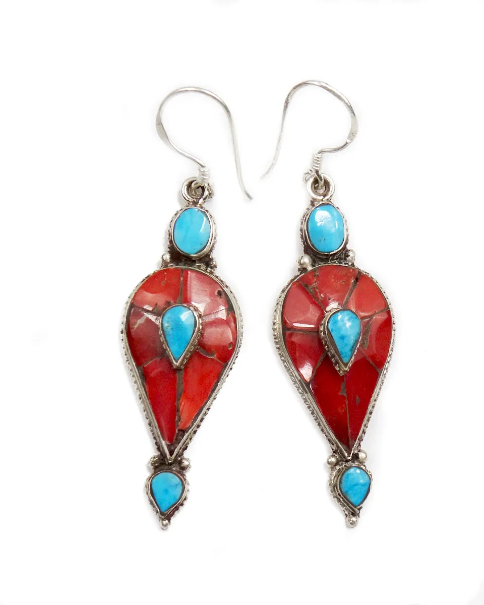 Tibetan Teardrop Earring