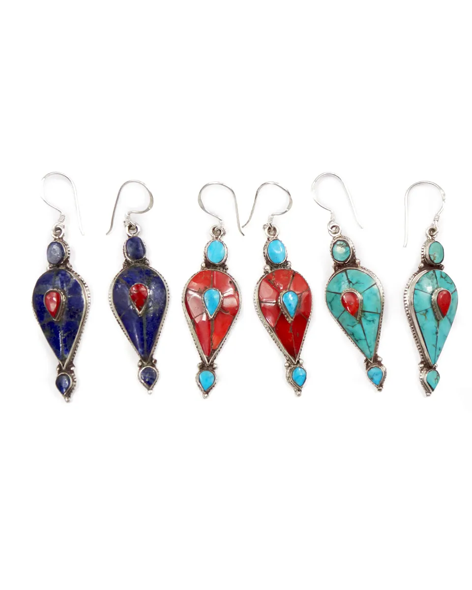 Tibetan Teardrop Earring