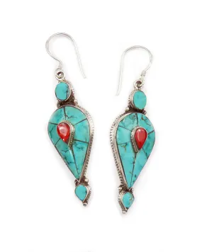 Tibetan Teardrop Earring