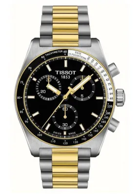 TISSOT SWISS PR516 CHRONOGRAPH BLACK DIAL TWO TONE BRACELET T149-417-22-051-00