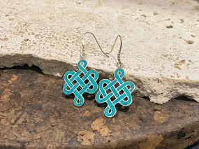 Turquoise Endless Knot Earrings