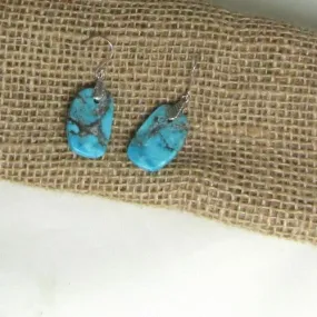 Turquoise Gemstone Statement Drop Earrings