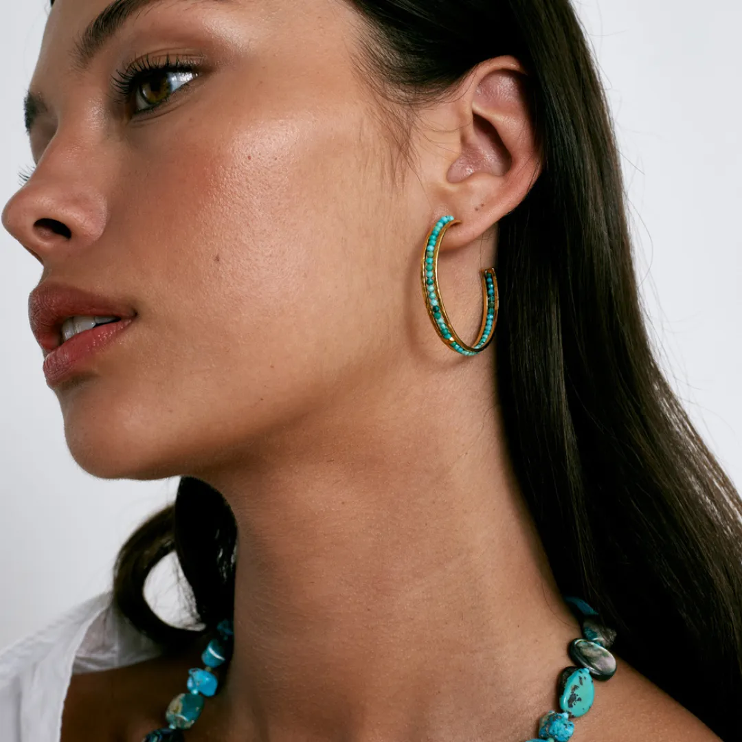 Turquoise Sedona Hoops