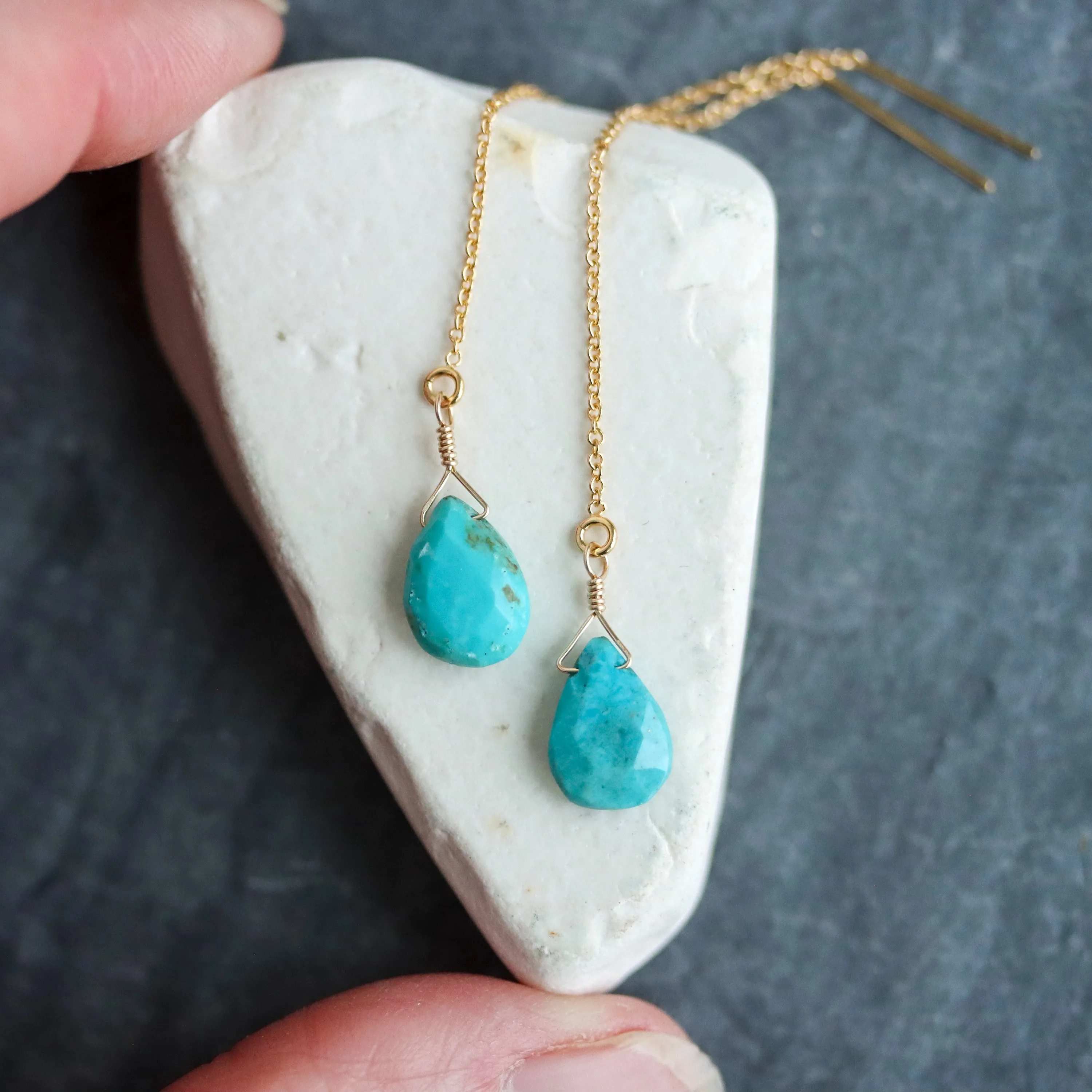 Turquoise Threader Earrings