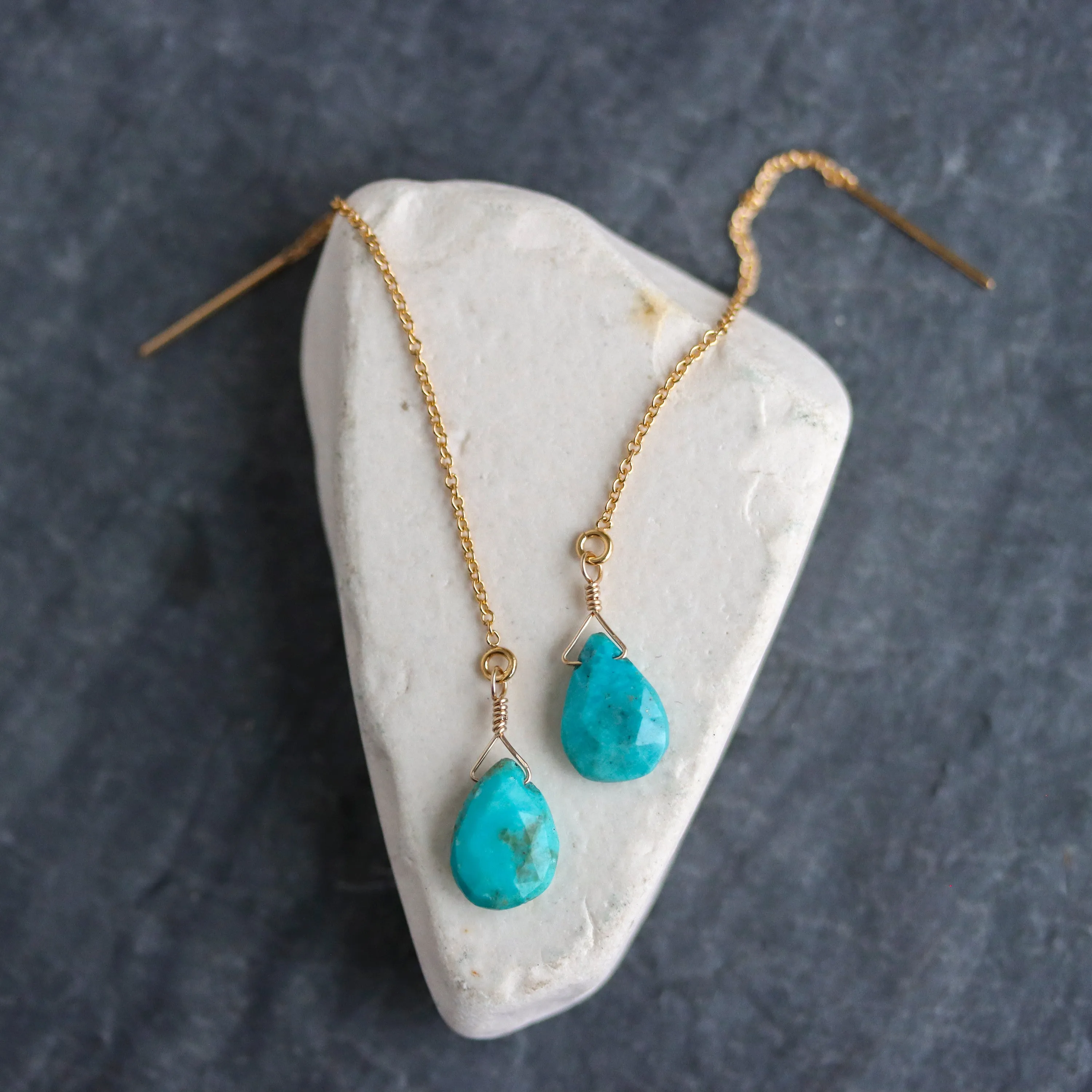 Turquoise Threader Earrings