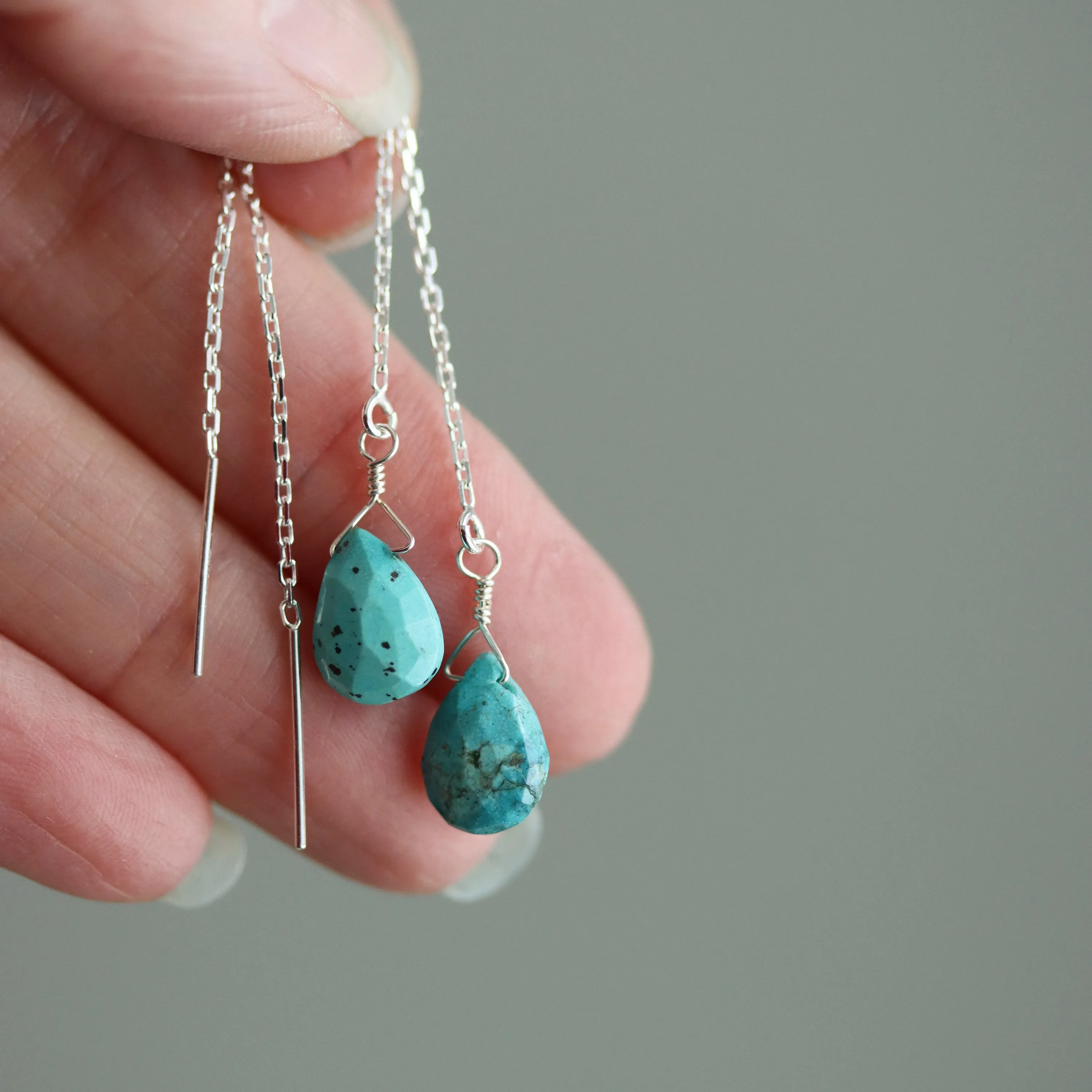 Turquoise Threader Earrings