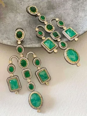 Victorian Emerald Diamond Earring