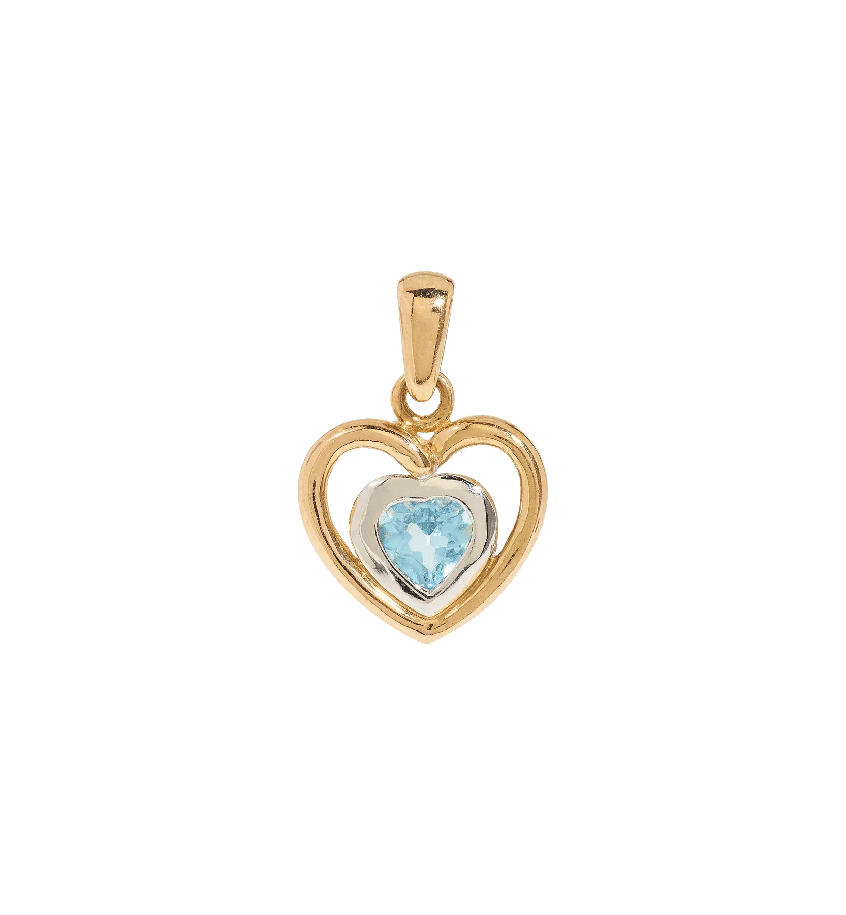 Vintage Glacier Heart Charm