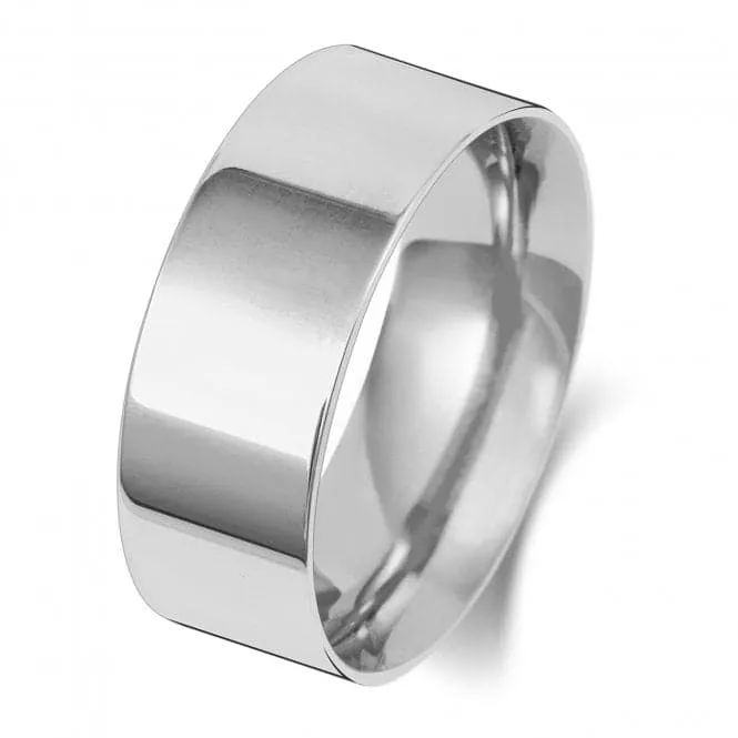 Wedding Band 9K Flat Court 8mm-1.5 Wedding  Ring W128WM