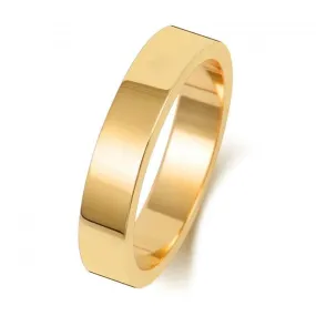 Wedding Band 9K Flat Flat 4 mm - 1.2 Wedding  Ring W174L