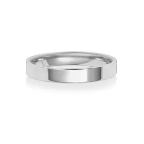 Wedding Band Platinum Flat Court 3mm-2.0 Wedding  Ring WP123EH