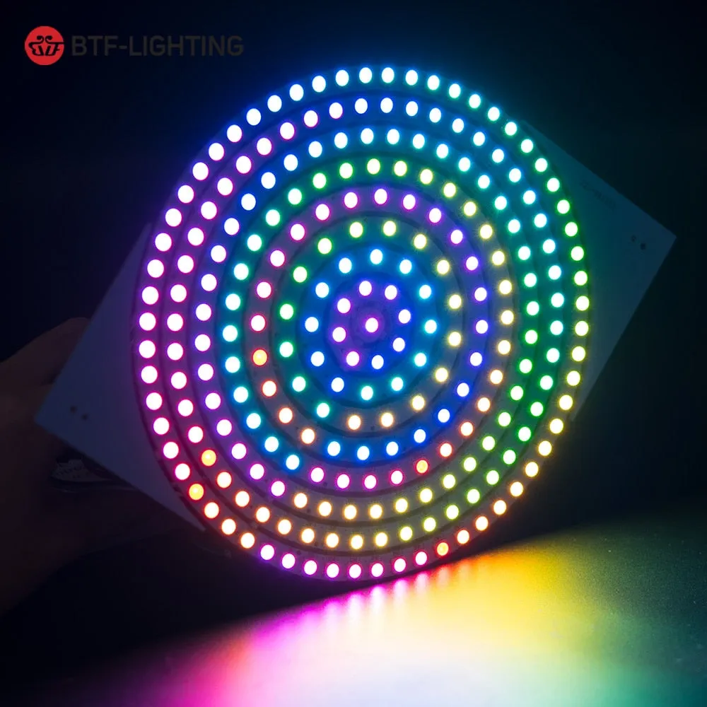 WS2812B DIY RGB LED Ring 148 to 241 Pixels WS2812 Round Modules SK6812 5050 Built-in RGB Addressable 5V LED Circle Arduino Ring