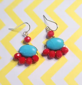 Xochitl Turquoise Flower Earrings